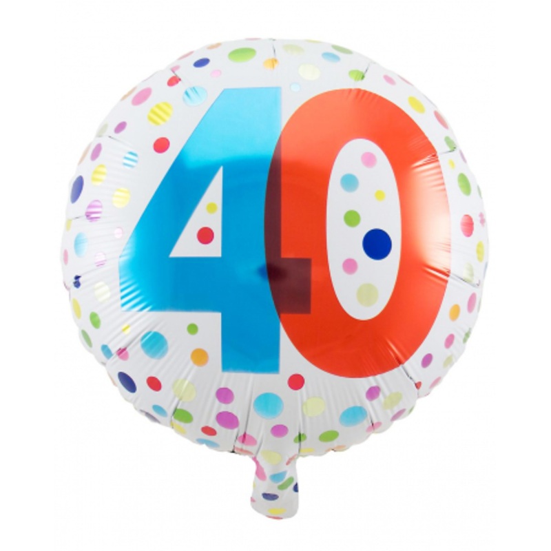 Foil Balloon Confetti 40th Birthday