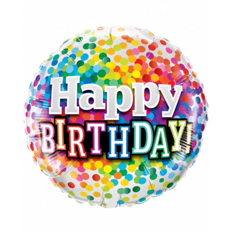 Foil Balloon Confetti Happy Birthday