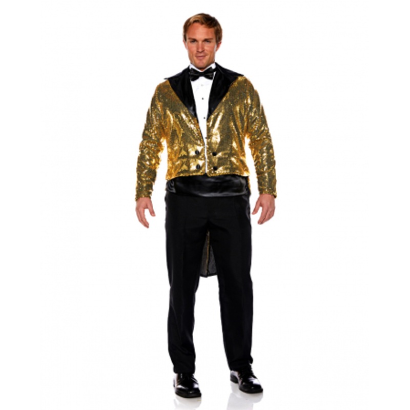 Gold Sequin Tailcoat Costume One Size