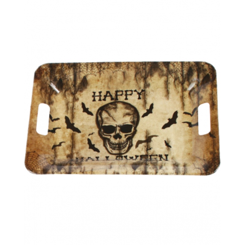 Happy Halloween Tray Skull