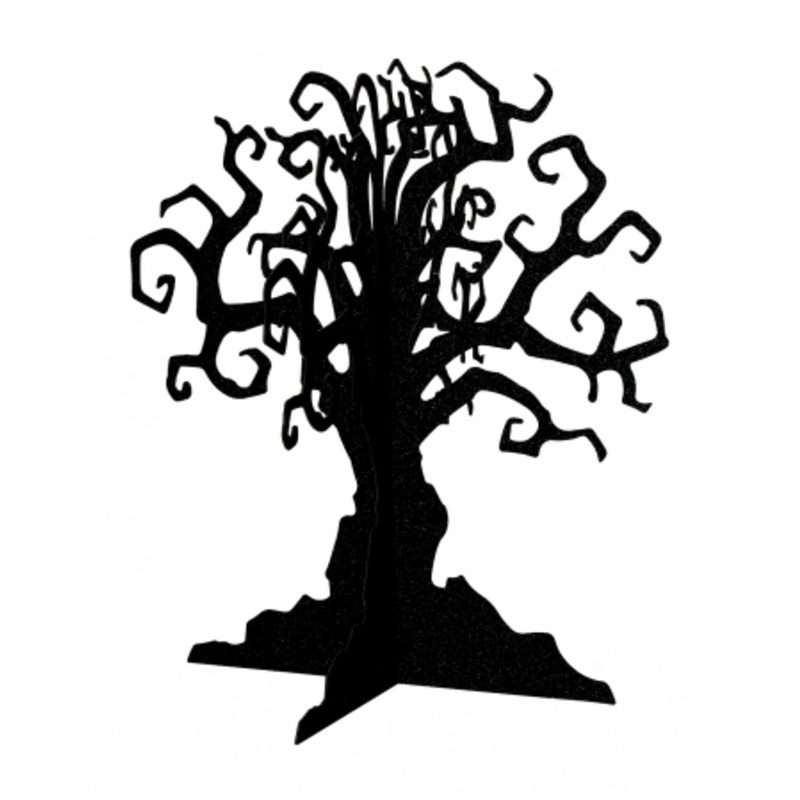 Haunted Tree Halloween Table Decoration Black
