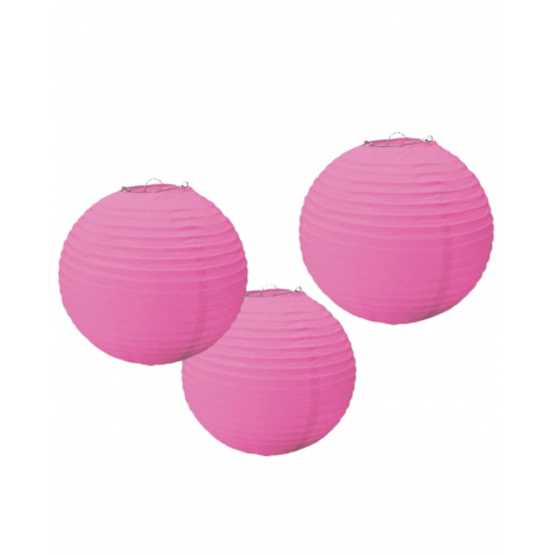 Paper Lampion Set 3 Pcs Pink