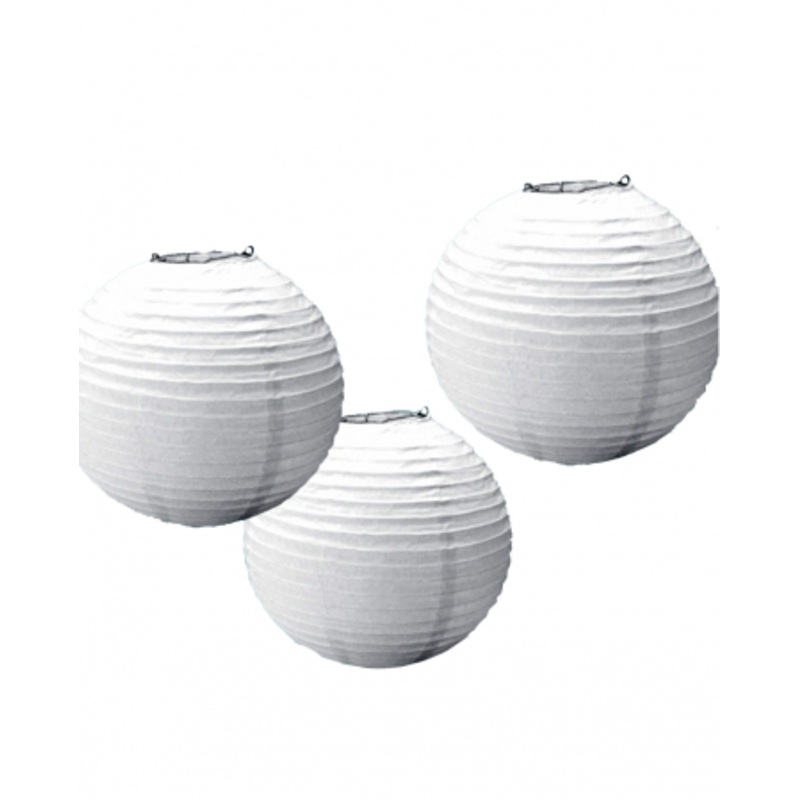 Paper Lantern Set 3 Pcs. White