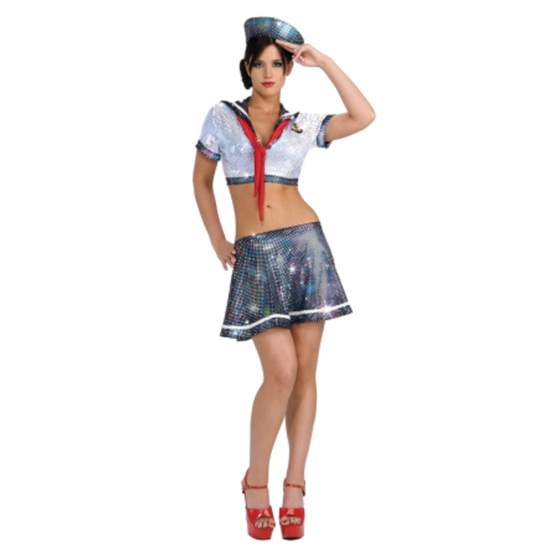 Sexy Sailor Glitter Costume XS
