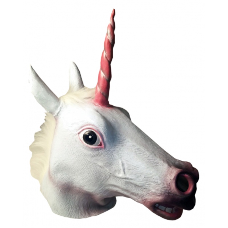 Unicorn Latex Mask With Mane
