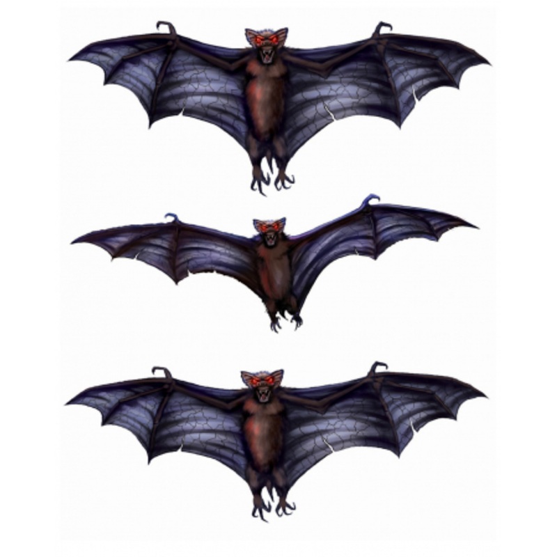 3D Bat Window Sticker 3er Set