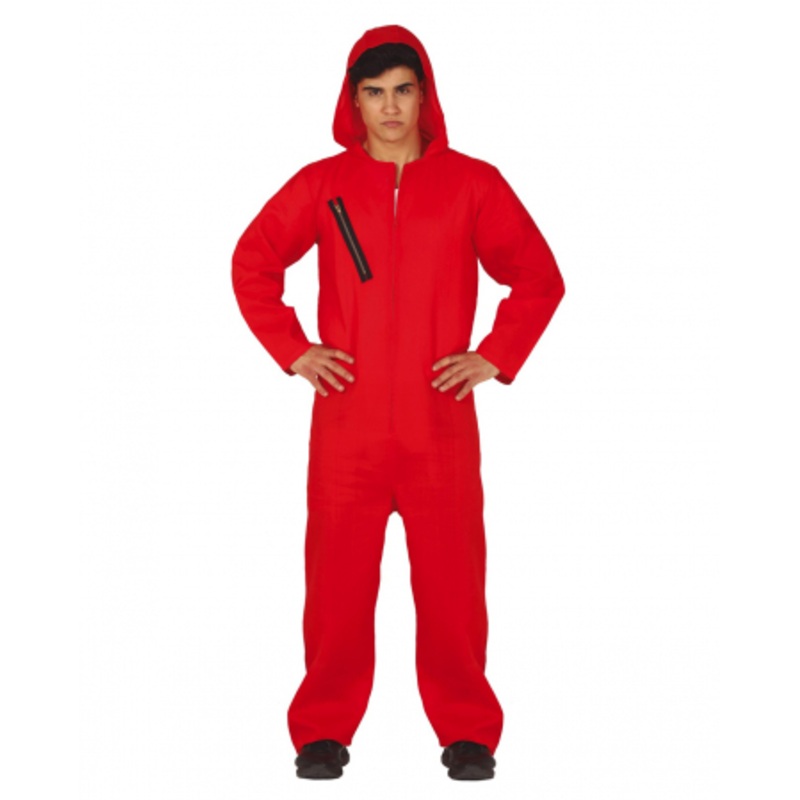 Bank Robber Overall Red S