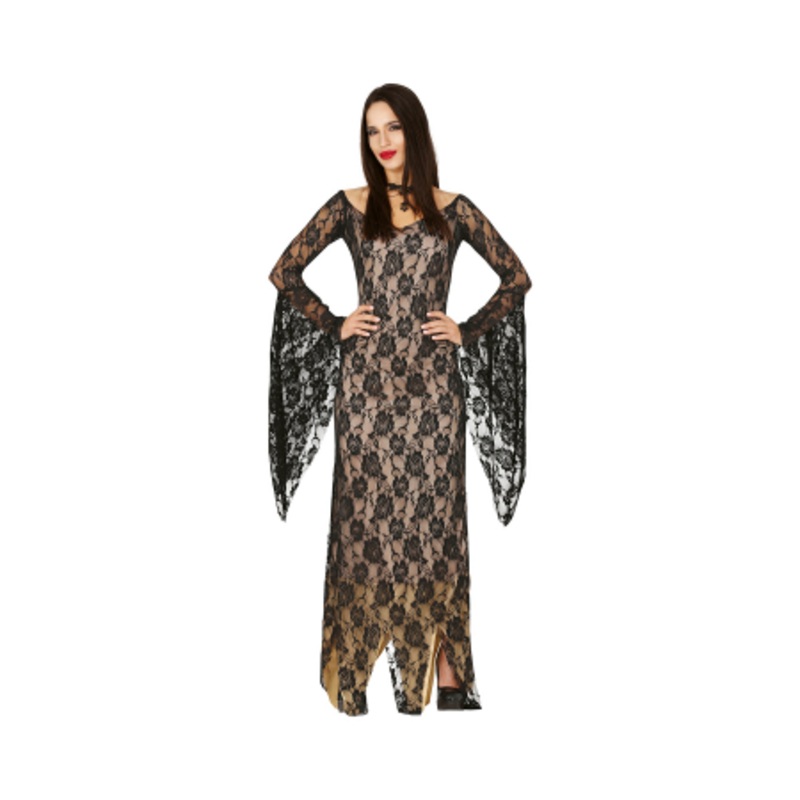 Black Lace Lady Ladies Costume S