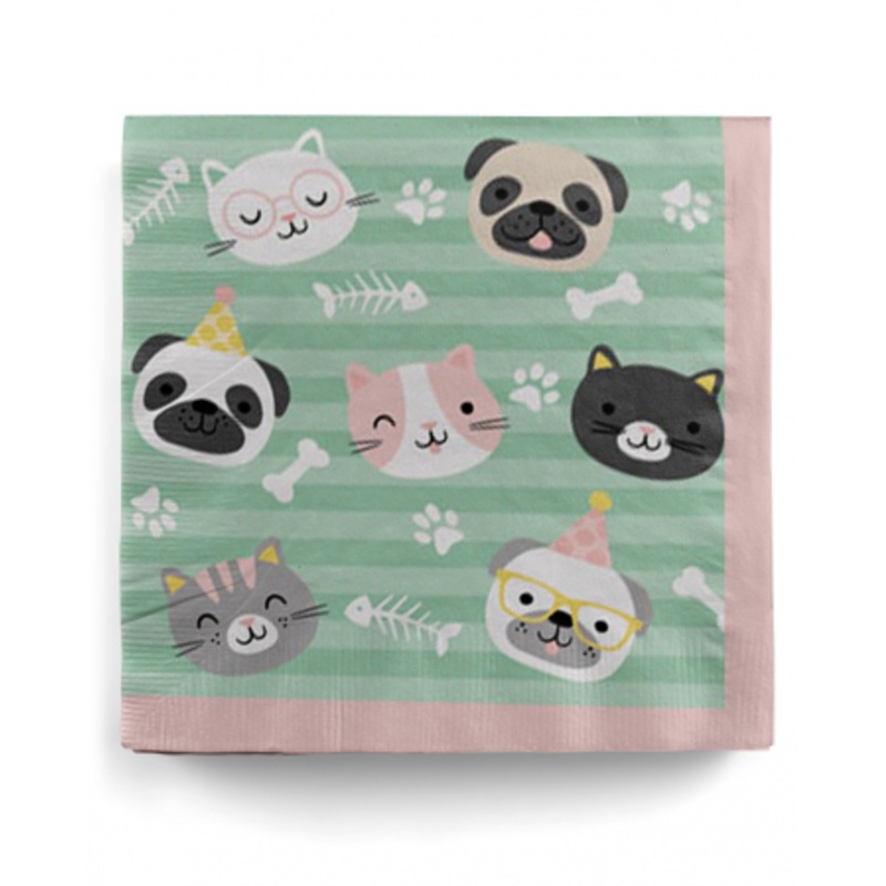 Cute Animals Napkins 33cm 20 Pcs.