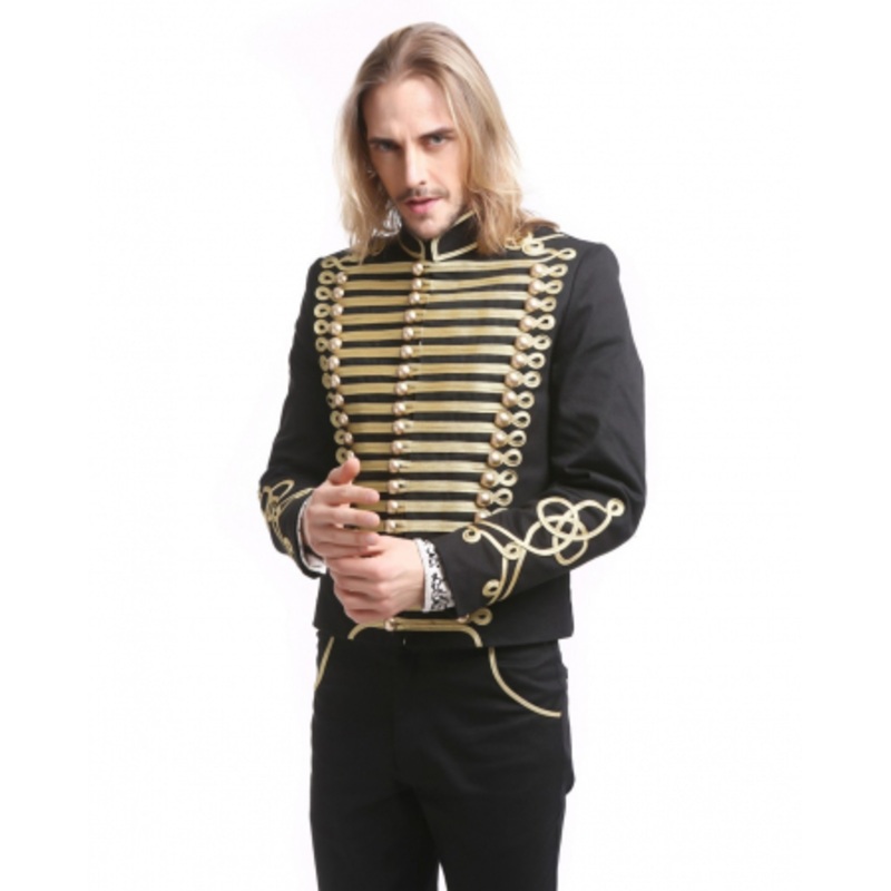 Gothic Parade Jacket Black Gold XXL
