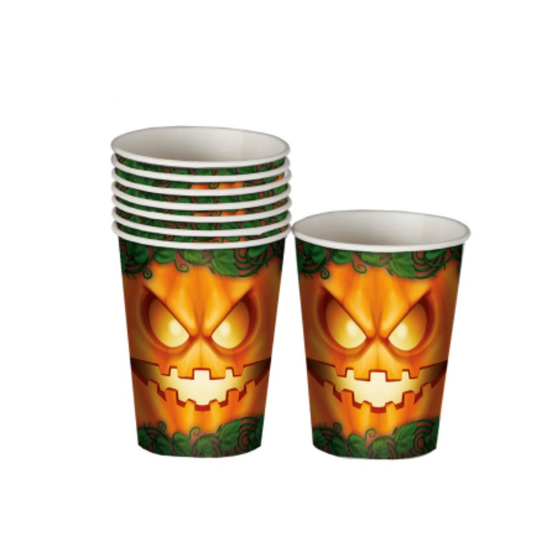 Halloween Pumpkin Party Cup 8 Pieces