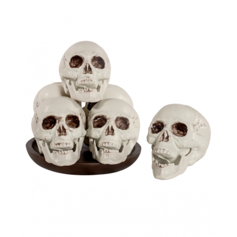 Plastic Skull 6 Pieces