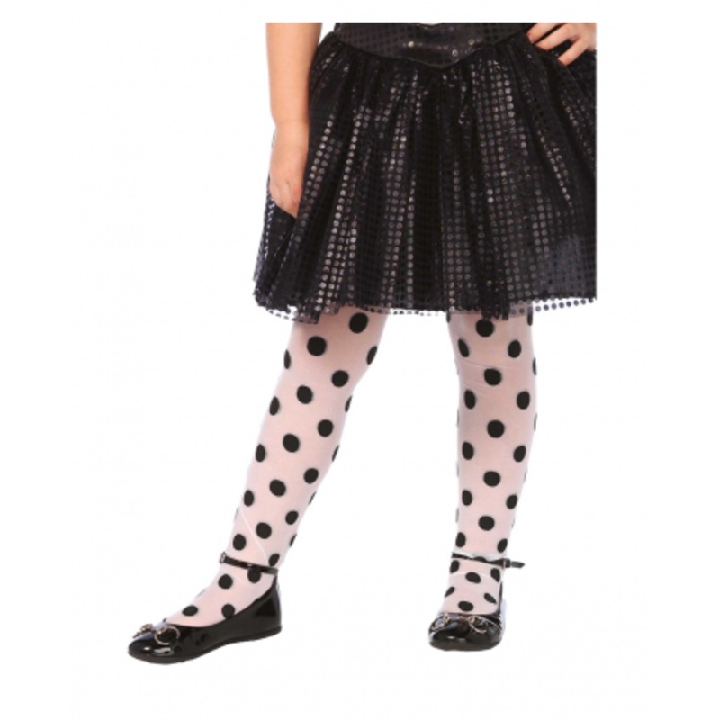 Polkadot Tights For Children As Costume Accessories