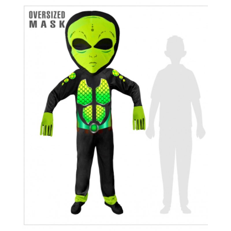 Space Alien Overall Child Costume 128 / 5-7 Jahre