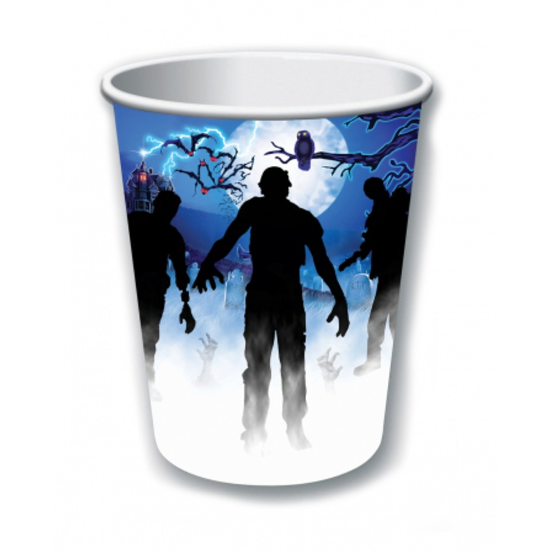 Zombie Party Paper Cup Set 8 Pieces