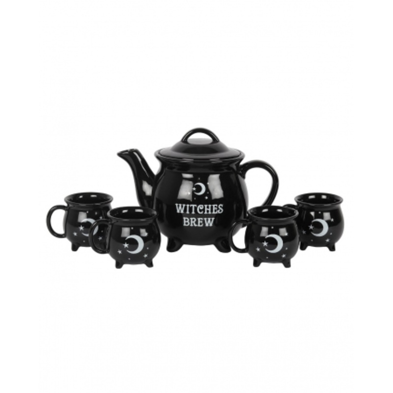 5-piece Witch's Cauldron Tea Set