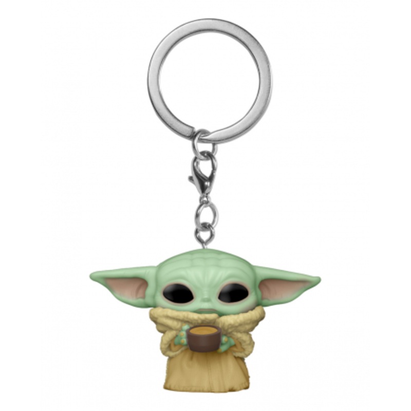 Baby Yoda The Child With Cup Keychain Funko Pocket POP!