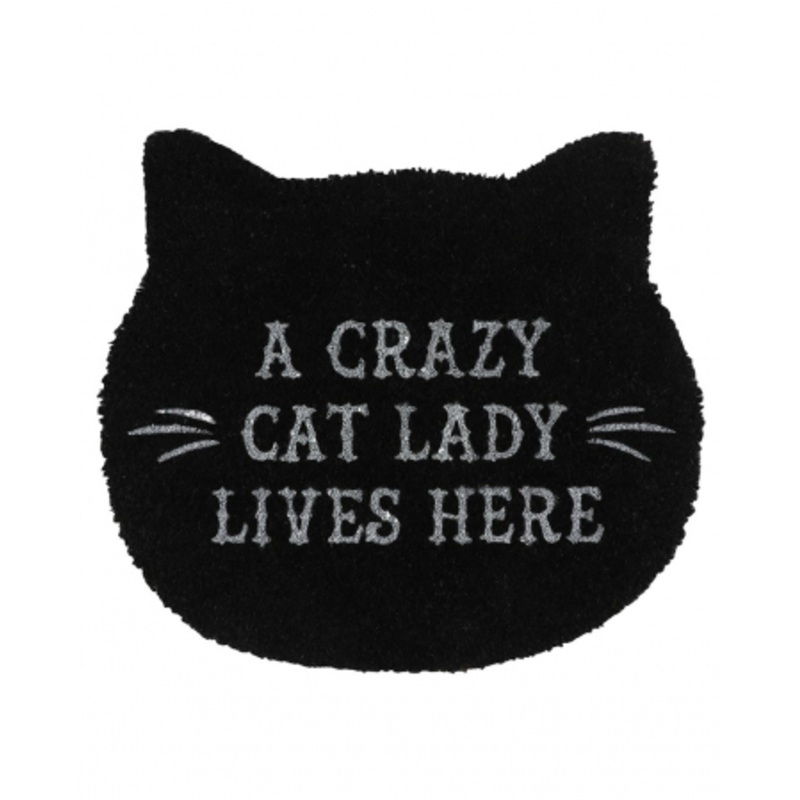 Black Cat Lady Doormat