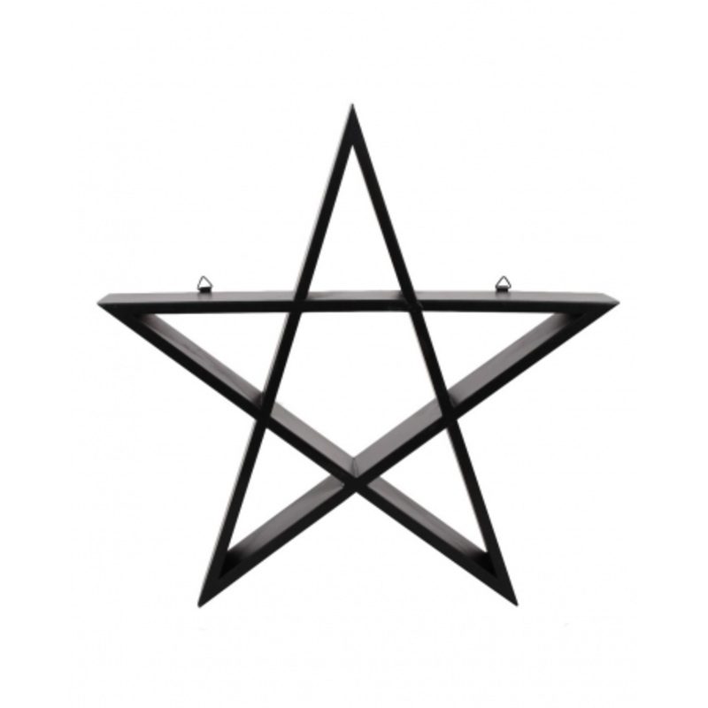 Black Pentagram Shelf 40cm
