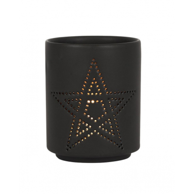Black Pentagram Tealight Holder