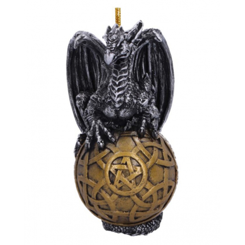 Dragon With Tribals & Pentagram Christmas Ball 10cm