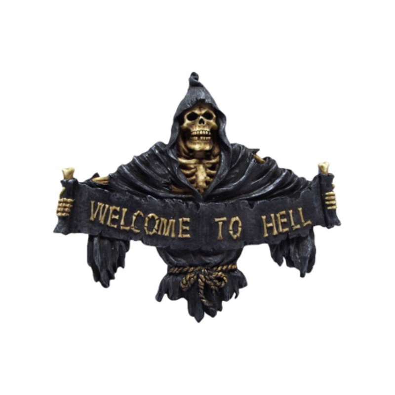 Gothic Door Sign Welcome To Hell