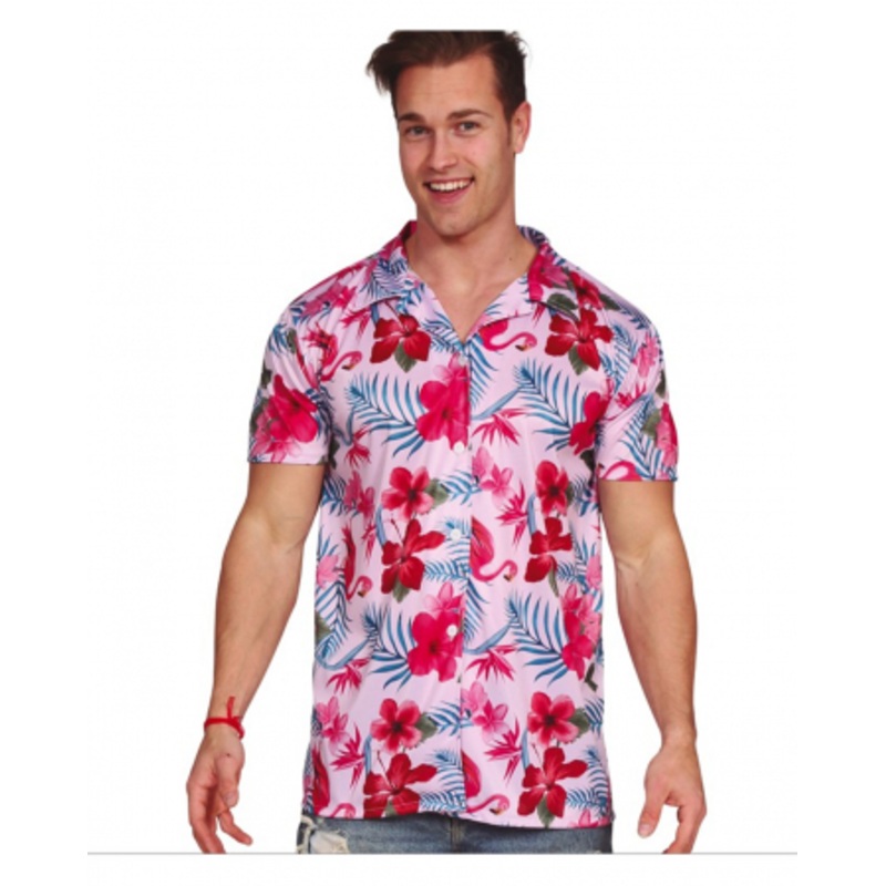 Hawaii Shirt With Flamingo M