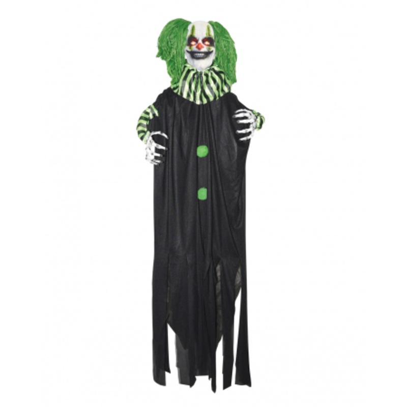 Killer Clown With Green Hair & LED Eyes