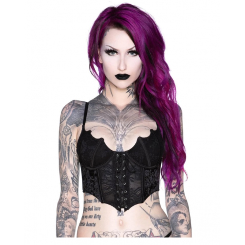 KILLSTAR Bat Lace Bustier 4XL