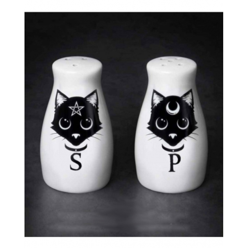 Magical Wicca Cats Salt & Pepper Shaker Set