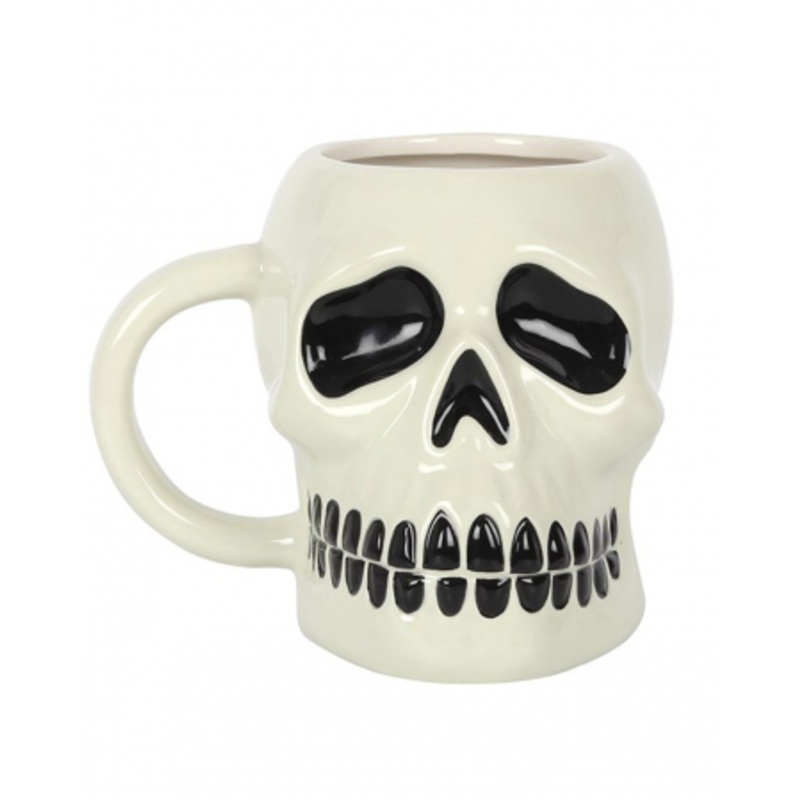 Skull Ceramic Mug With Handle