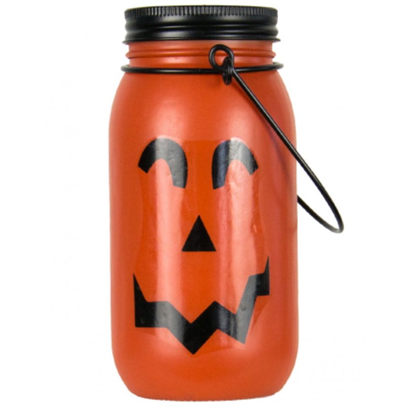 Glowing Pumpkin Glass Lantern