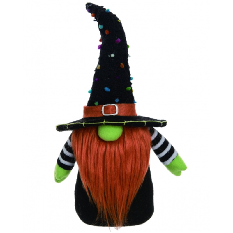 Halloween Dwarf With Witch Hat 31cm