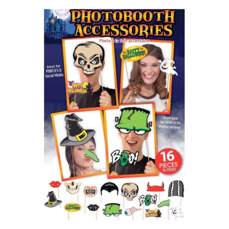 Halloween Party Photo Booth Set 16-Piece