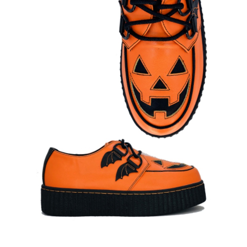 Jack O'lantern Trick Or Treat Creepers Shoes Orange 39