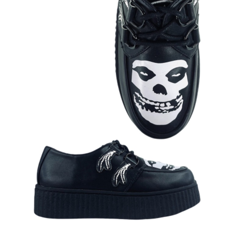 Misfits Skull Black Creepers Shoes 39