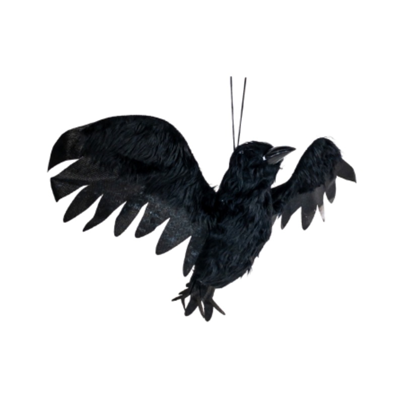 Wing Flapping Raven Halloween Animatronic