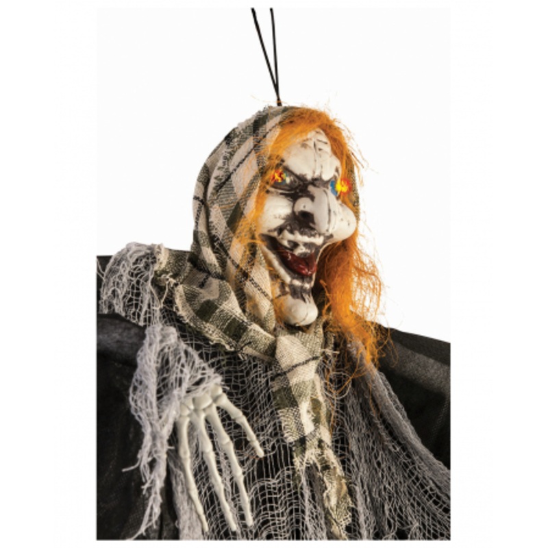 Witch With LED Eyes Hanging Figure 90cm