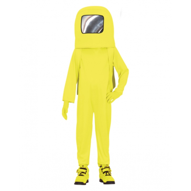 Yellow Video Game Astronaut Kids Costume M (5-6 Jahre)