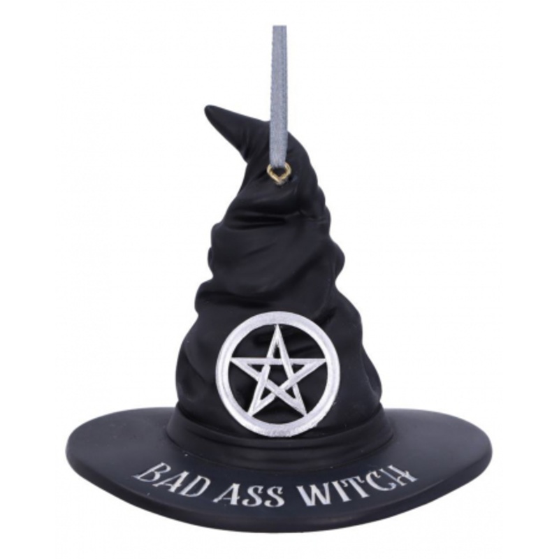 Bad Ass Witch Hanging Ornament 9cm