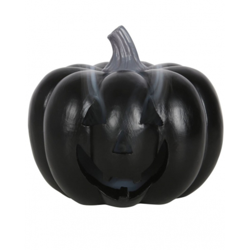Black Halloween Pumpkin Incense Cone Holder 11cm