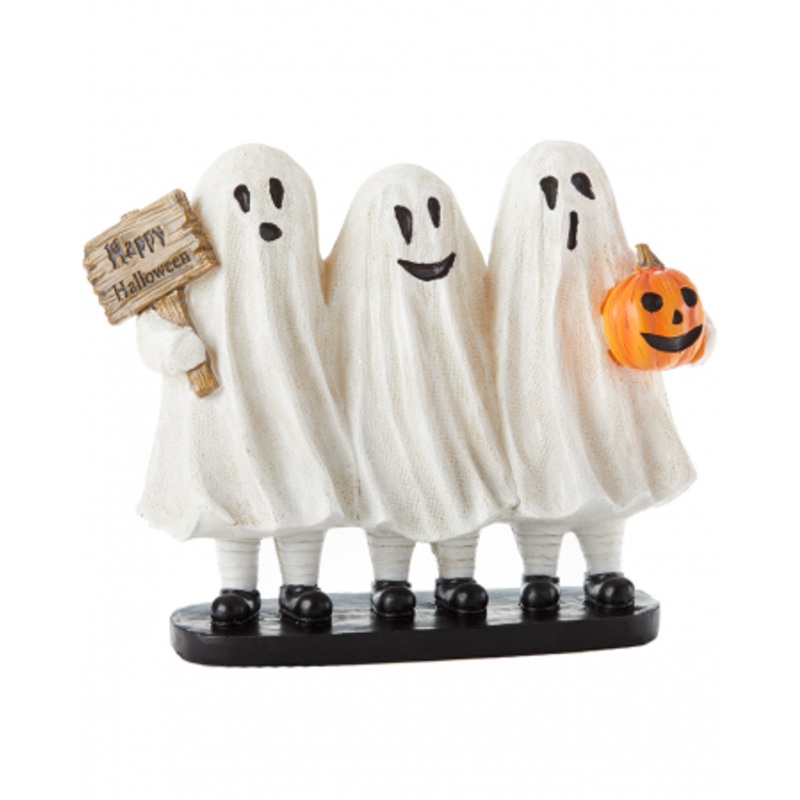 Ghosts Trio Happy Halloween 20x16 Cm