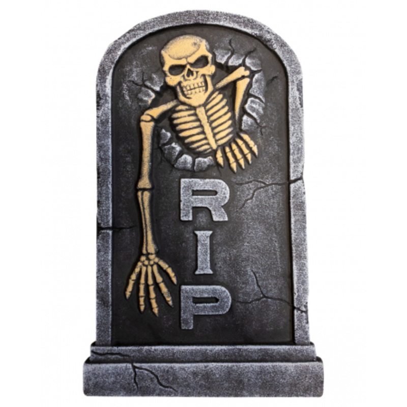 Gravestone With Skeleton Reaching Out 55cm