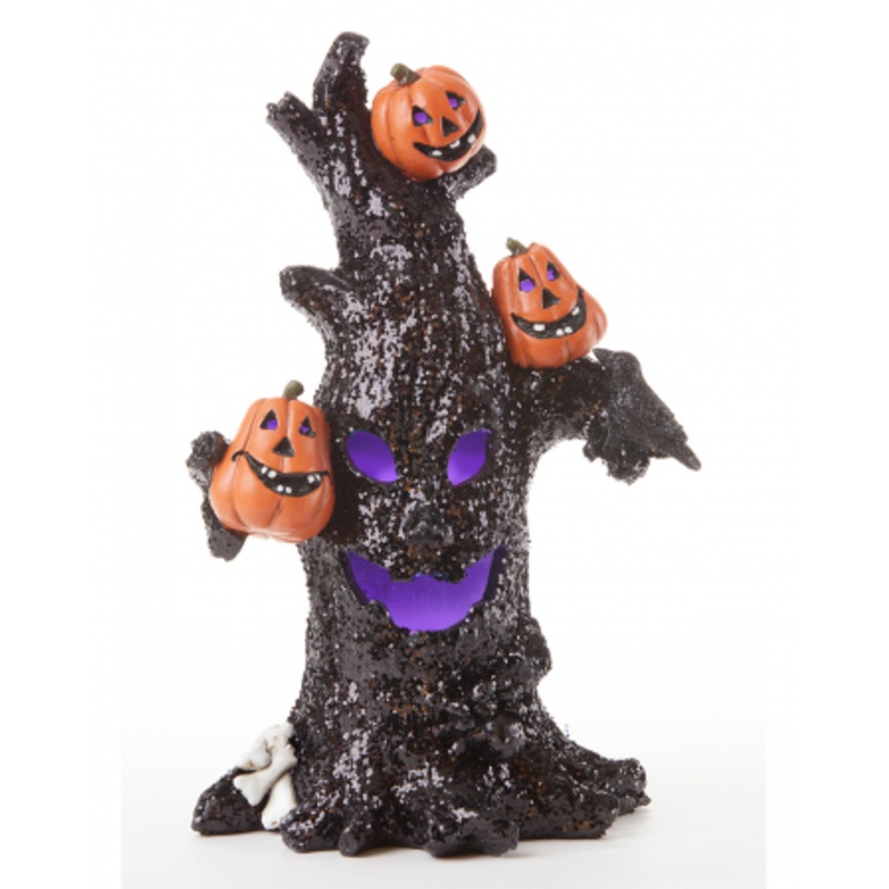 Halloween Glitter Tree With Lighting 25cm