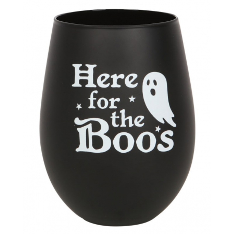 Here For The Boos Halloween Cocktail Glass