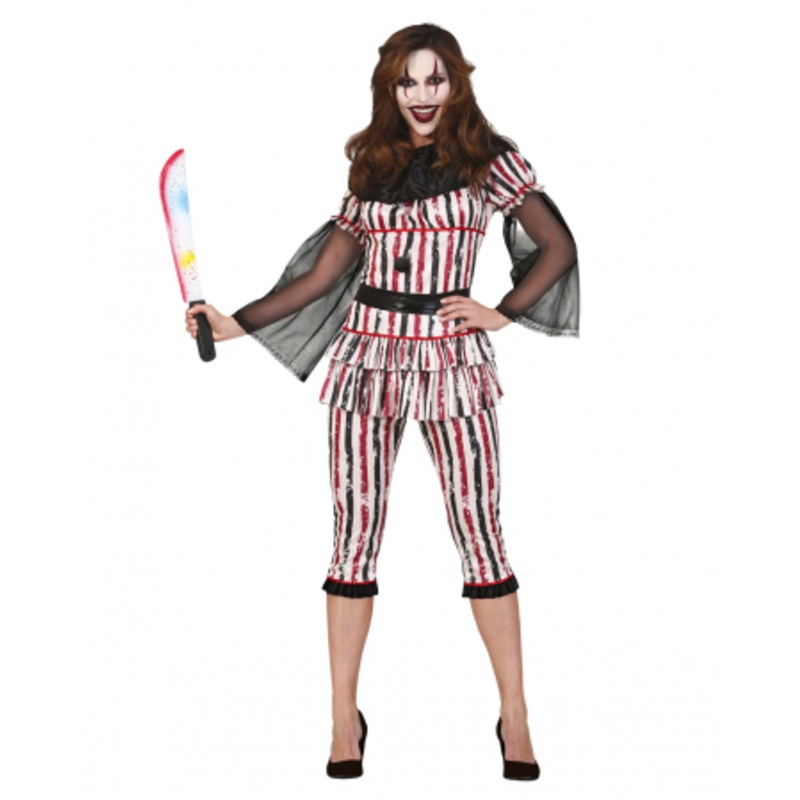 Horror Clown Ladies Costume With Pants M / 38-40
