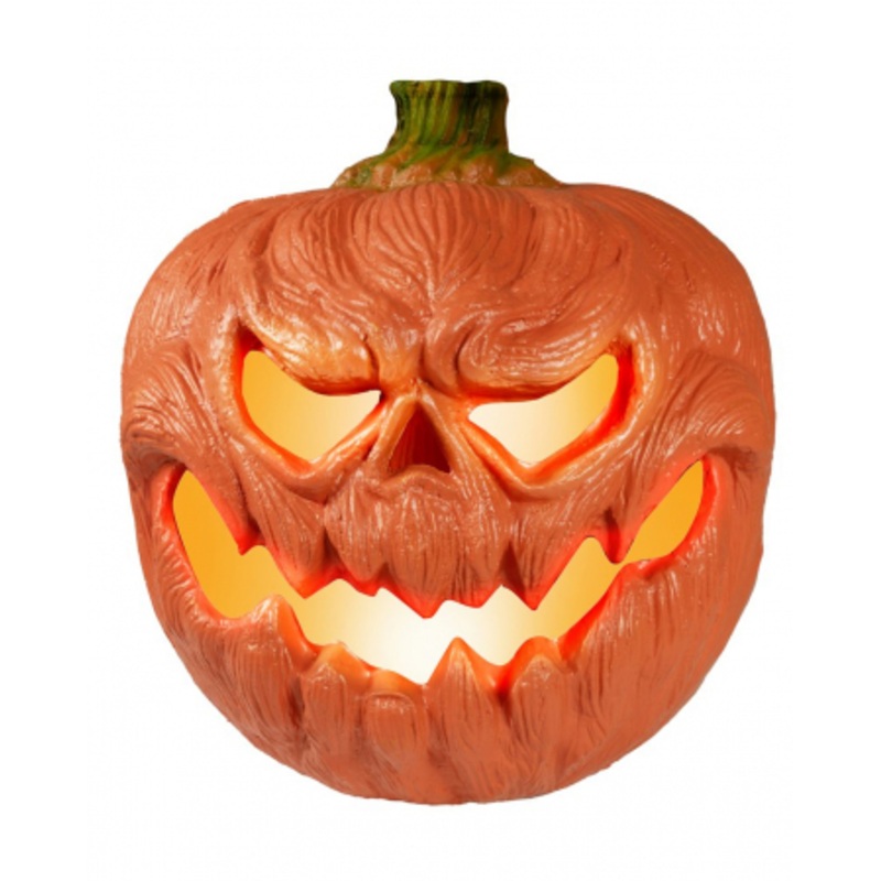 Nasty Halloween Pumpkin With Light 18cm