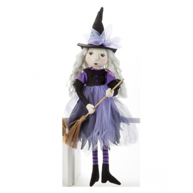 Purple Halloween Witch Edge Stool Figure 50cm