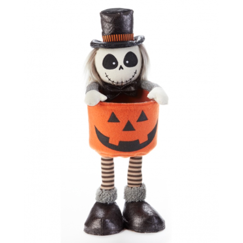 Skeleton Gentleman With Pumpkin Shell 39cm