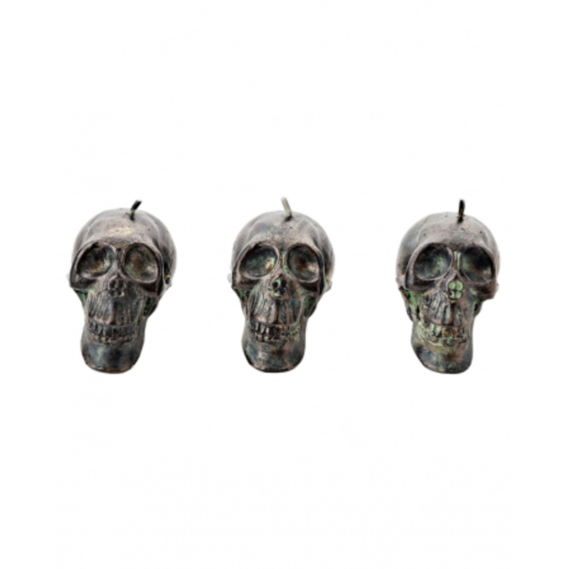 Skull Tealights Set Of 3